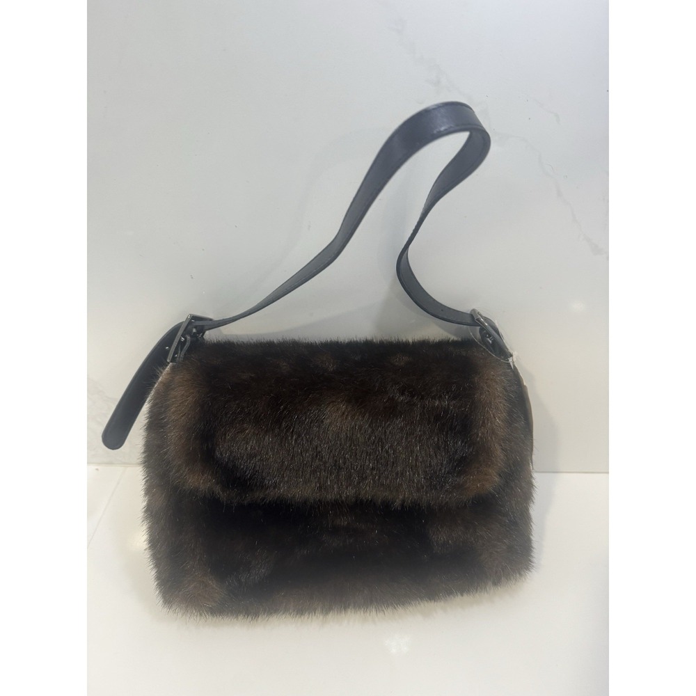 Vintage Apostrophe Handbag Purse Faux Fur W Pink Lining NWT Sears